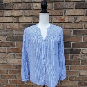 Old Navy white and Blue striped Blouse